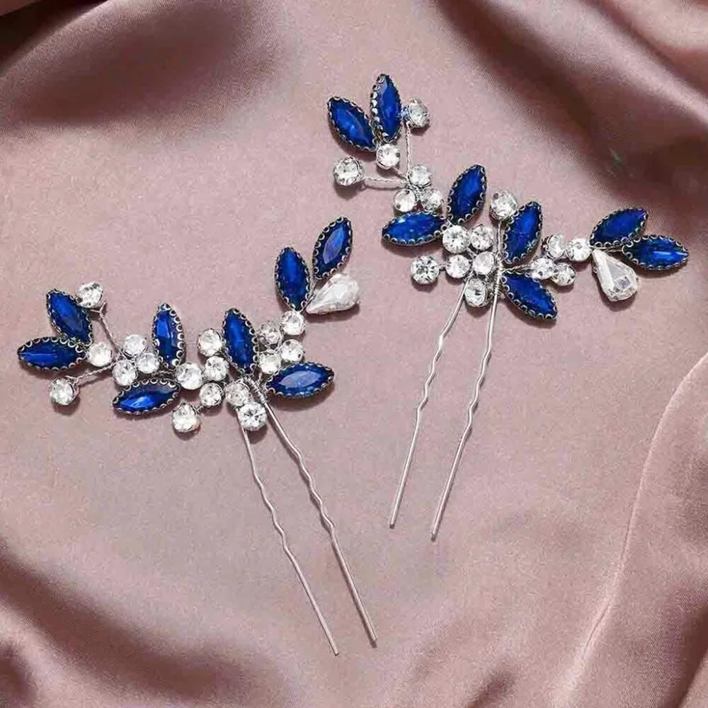 Crystal Bridal Hair Pins Rhinestone Bride Wedding Hair Piece Hair Accessories fo
